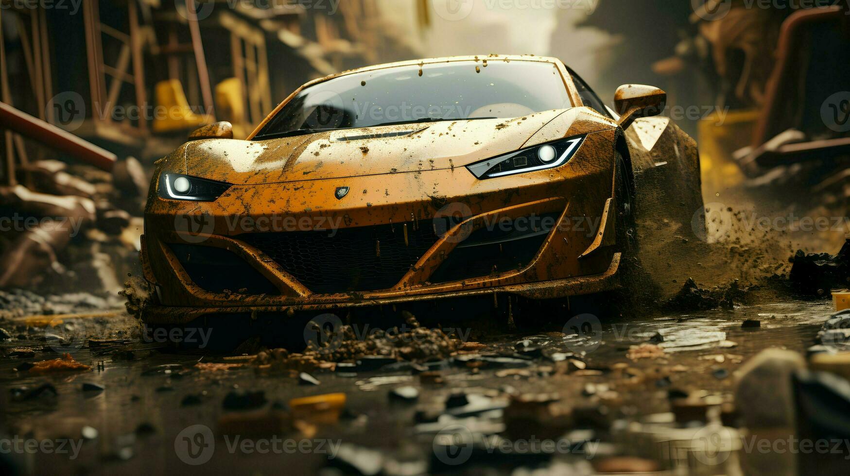sports car toy on the road photo