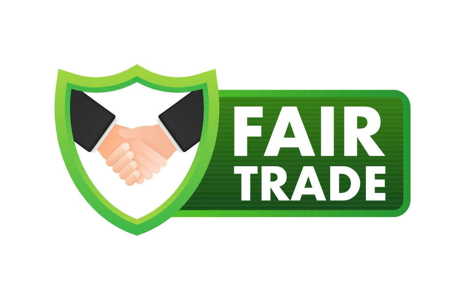 Fair trade icon, label. Professional partnership and networking. Vector stock illustration.