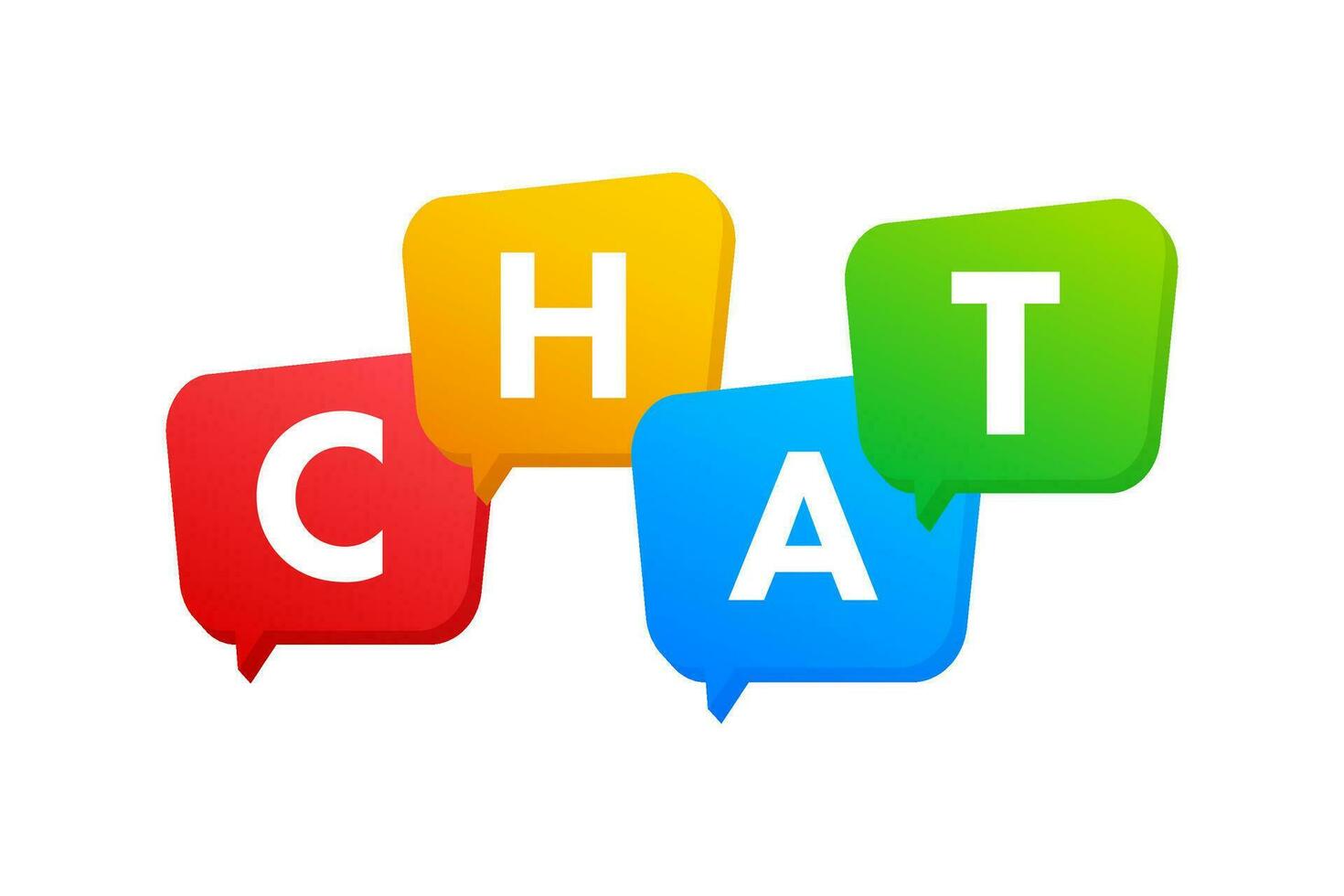 Chat Message Bubbles icon on white background. Vector stock illustration.