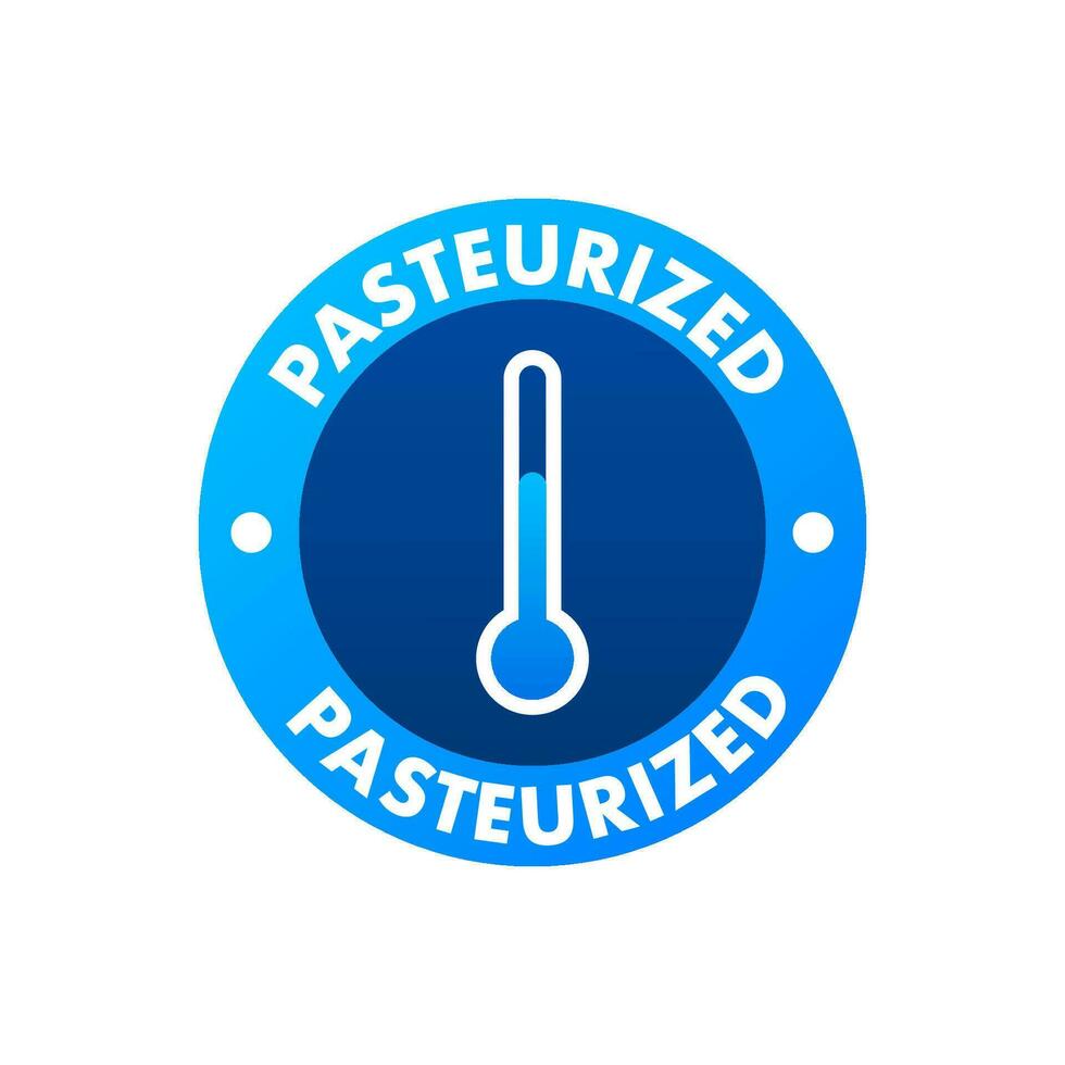 Pasteurized vector icon set isolated on white background. Pasteurized for packaging design.