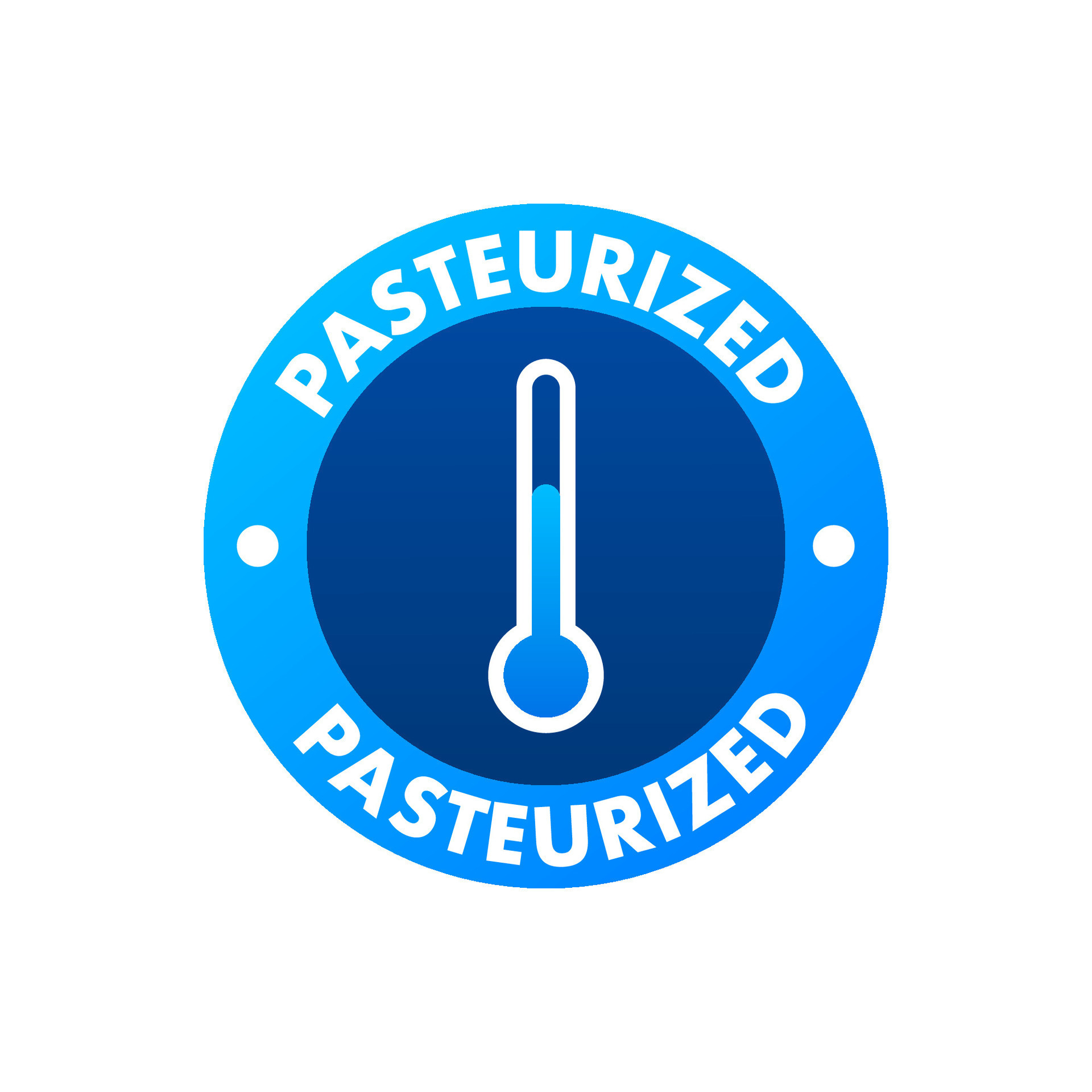 Pasteurized vector icon set isolated on white background. Pasteurized