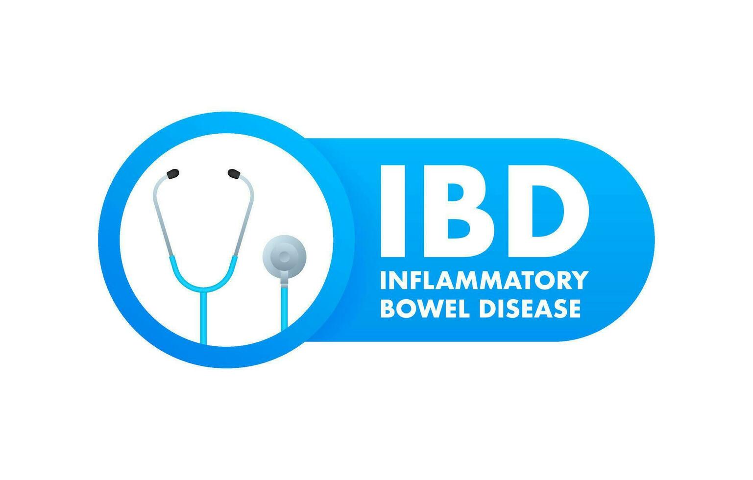 PINFLAMMATORY BOWEL DISEASE. Abstract with blue inflammatory bowel disease on light background vector