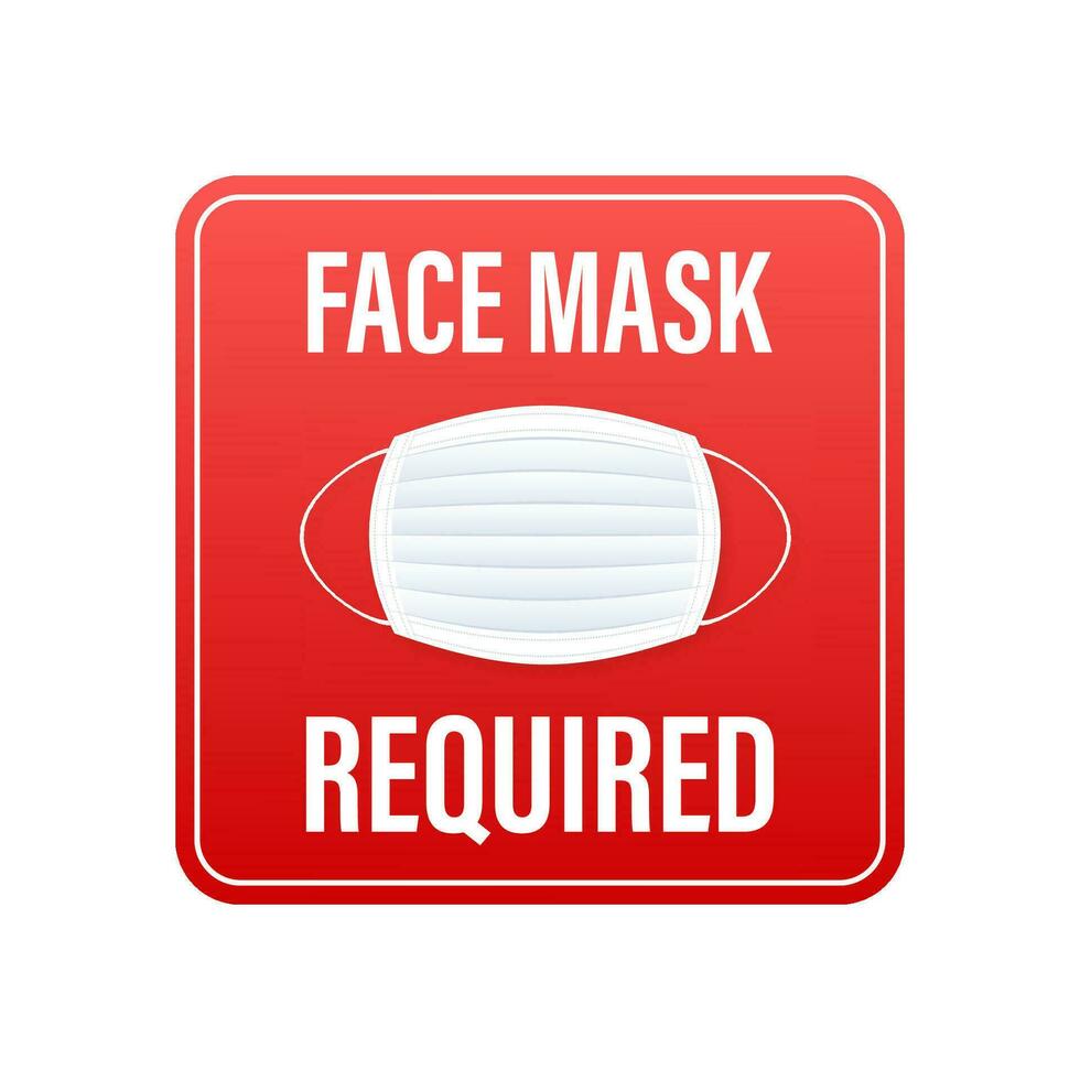 cara máscara requerido. personas vistiendo cara mascarilla. coronavirus epidemia. vector valores ilustración