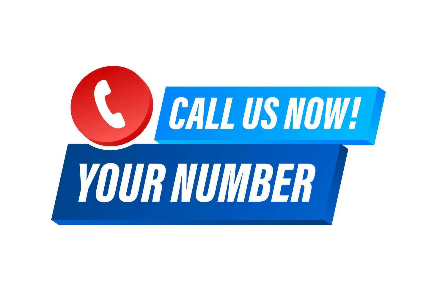 Call us now. Information technology. Telephone icon. Customer service. Vector stock illustration.