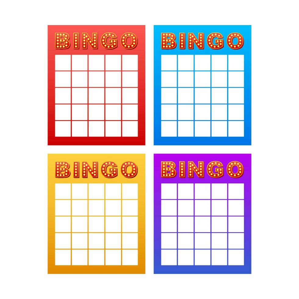 Bingo or Lottery game, card. Big Win. Vector stock illustration