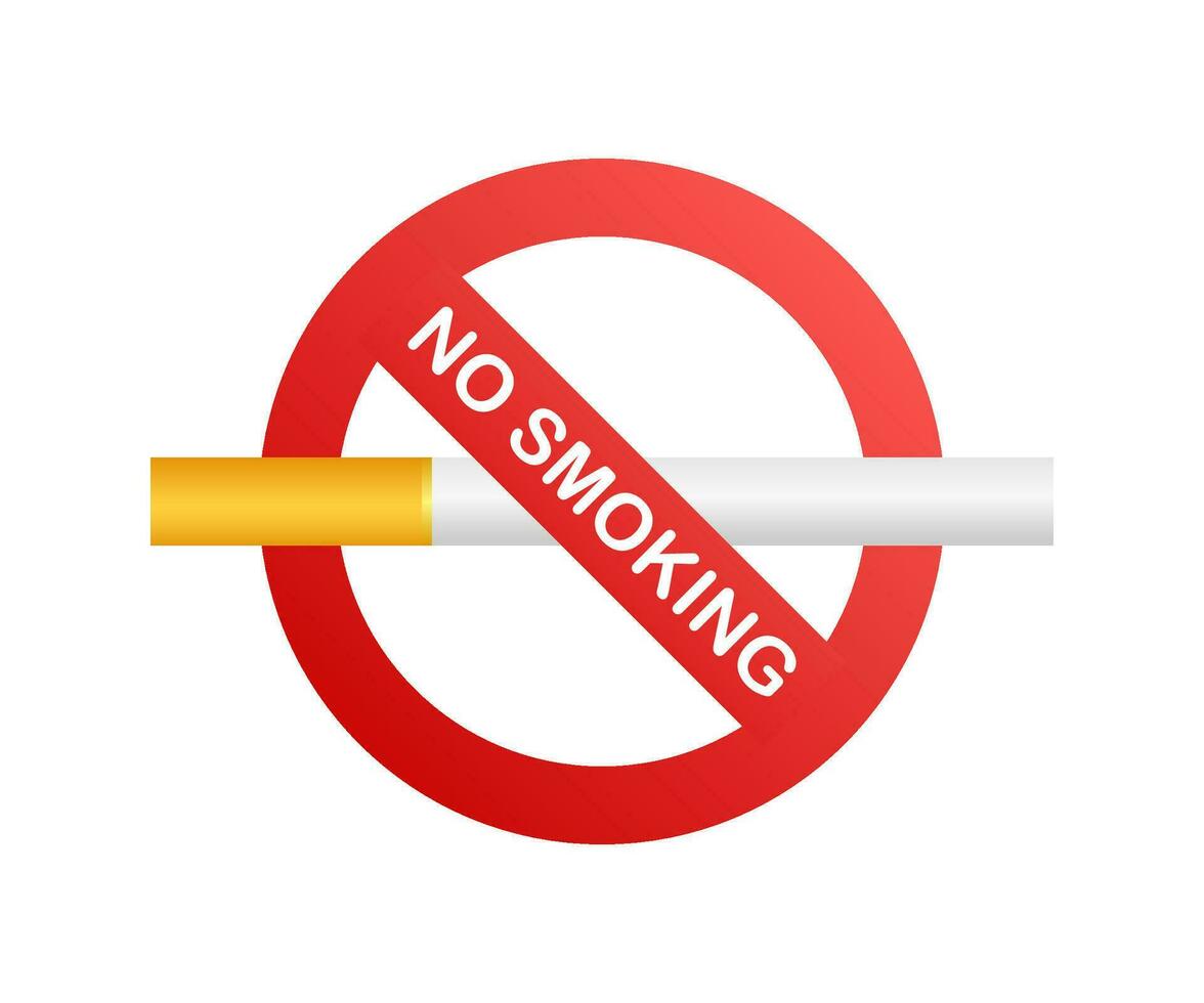 No smoking sign on white background. Vector stock illustration