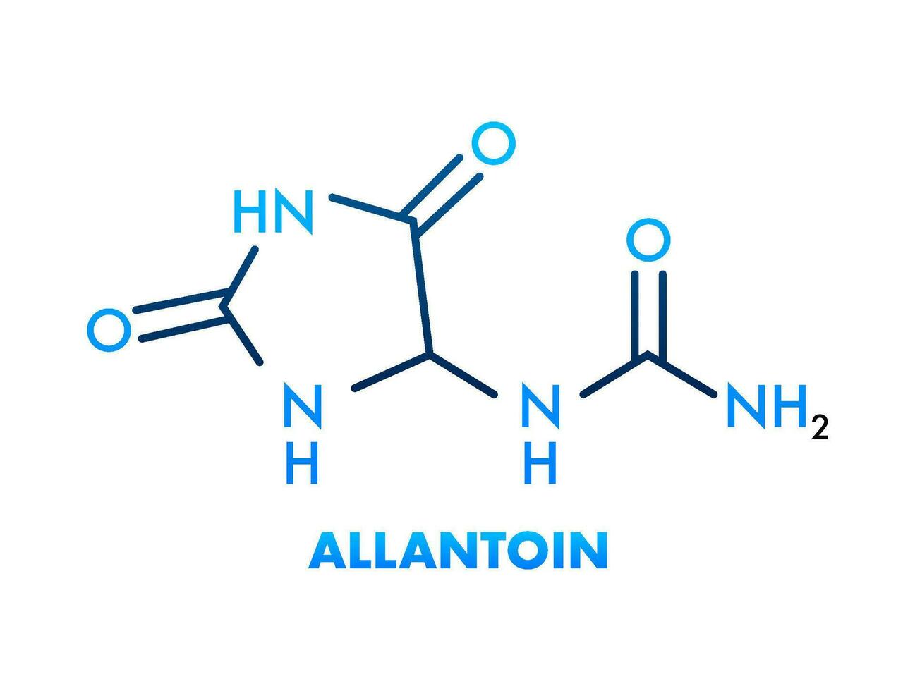 Molecular biology. Allantoin formula. Molecular biology. Allantoin formula, great design for any purposes. vector