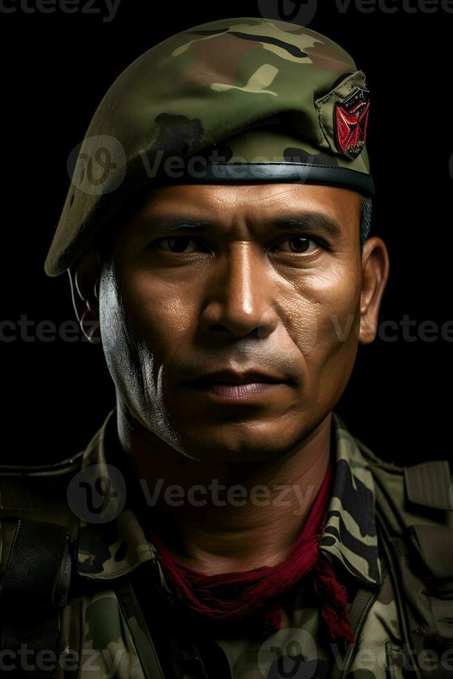 Indonesian veteran soldier photo