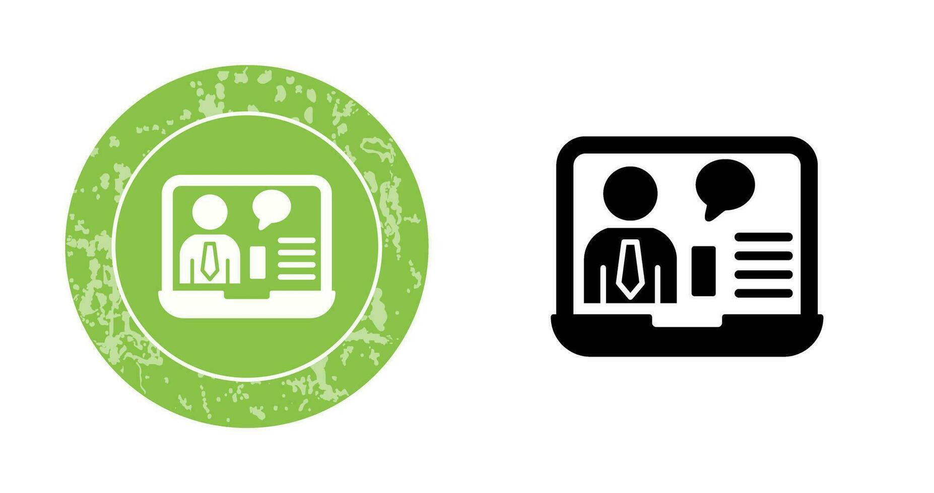 Online Job Interview Vector Icon