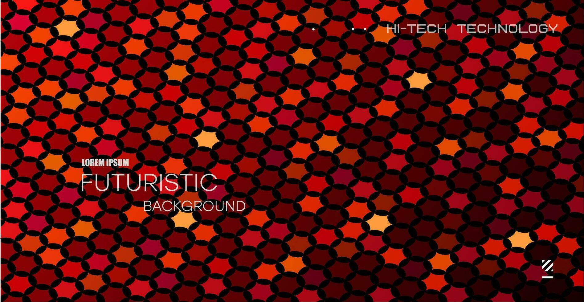Bright abstract pattern of hexagons. Bardy lighting background with diagonally directed hexagons. Distorted perspective. vector