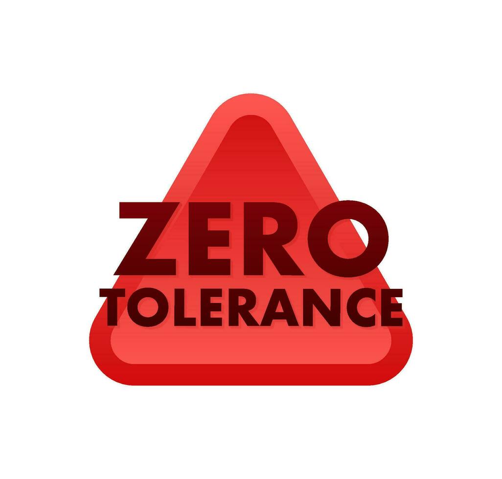 Abstract icon with zero tolerance. Vector background. Abstract background.