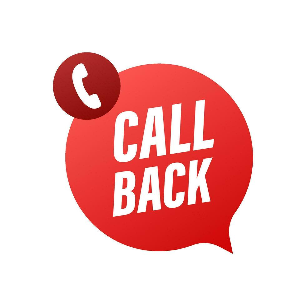 Call back. Information technology. Telephone icon. Customer service. Vector stock illustration