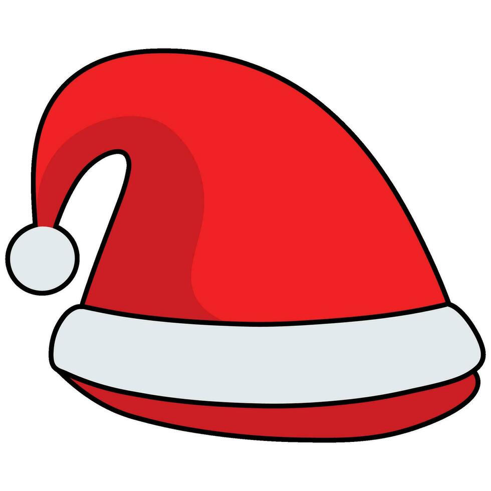 gratis Papa Noel sombrero vector clipart, Navidad sombrero ilustración