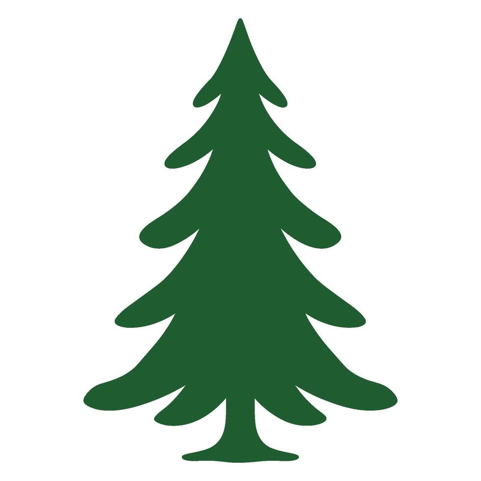 Colorful Christmas tree vector illustration, Christmas Winter Tree vector clipart