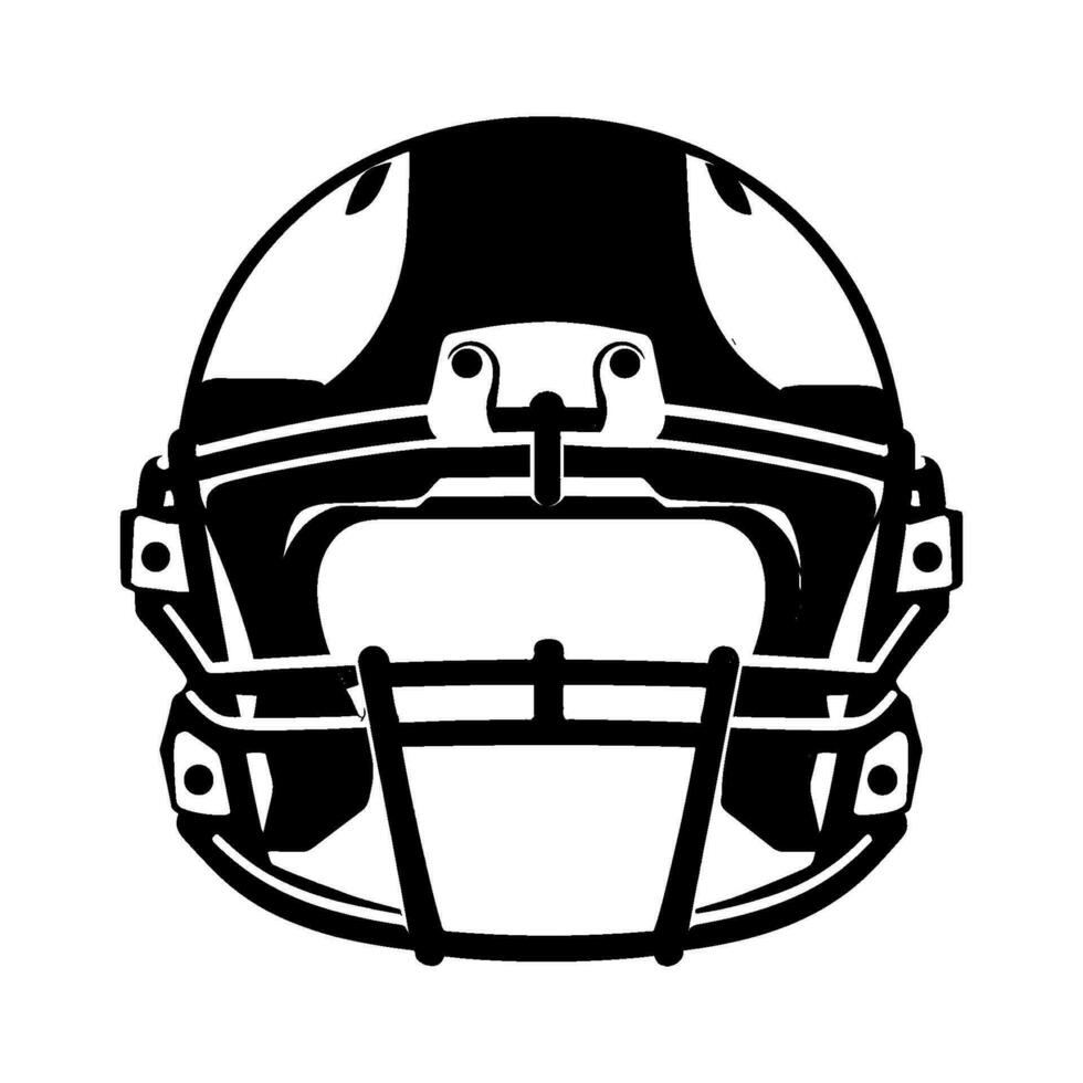 americano futbolista casco vector silueta, negro silueta de fútbol americano casco clipart