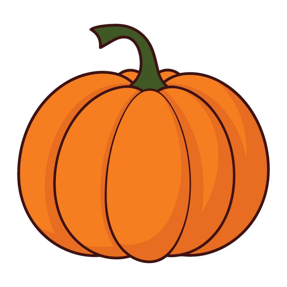 Colorful Pumpkin flat illustration, Free Cute pumpkin vector clipart ...