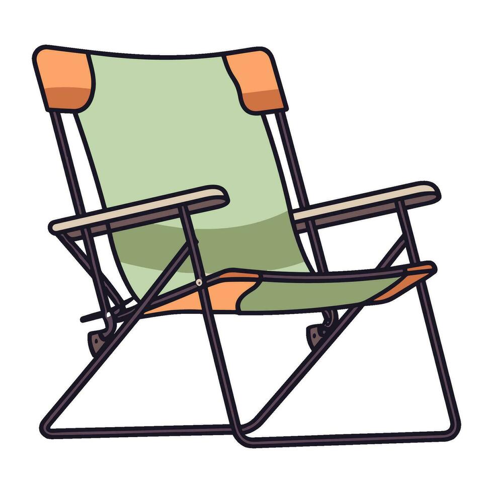 cámping silla clipart vector ilustración