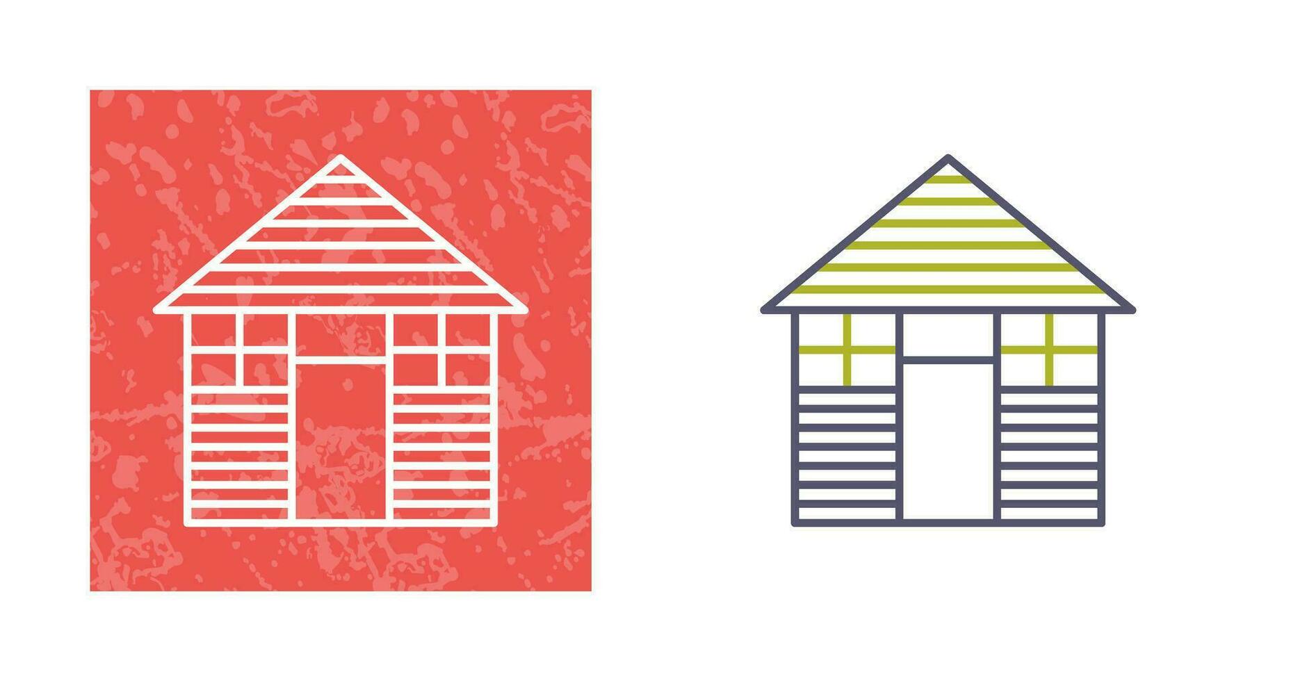 Wood Cabin Vector Icon
