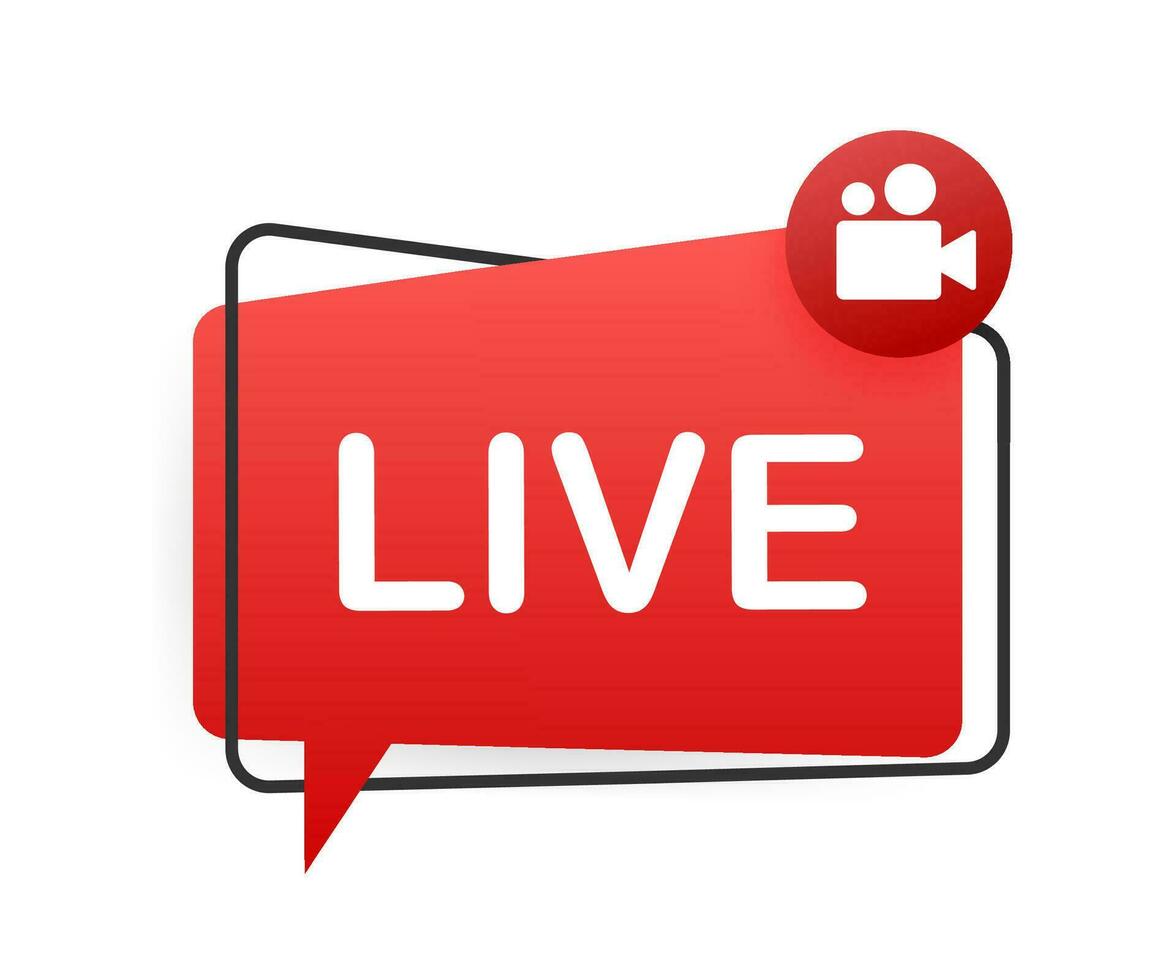 Live streaming logo. Business icon. Stream interface. Vector stock illustration