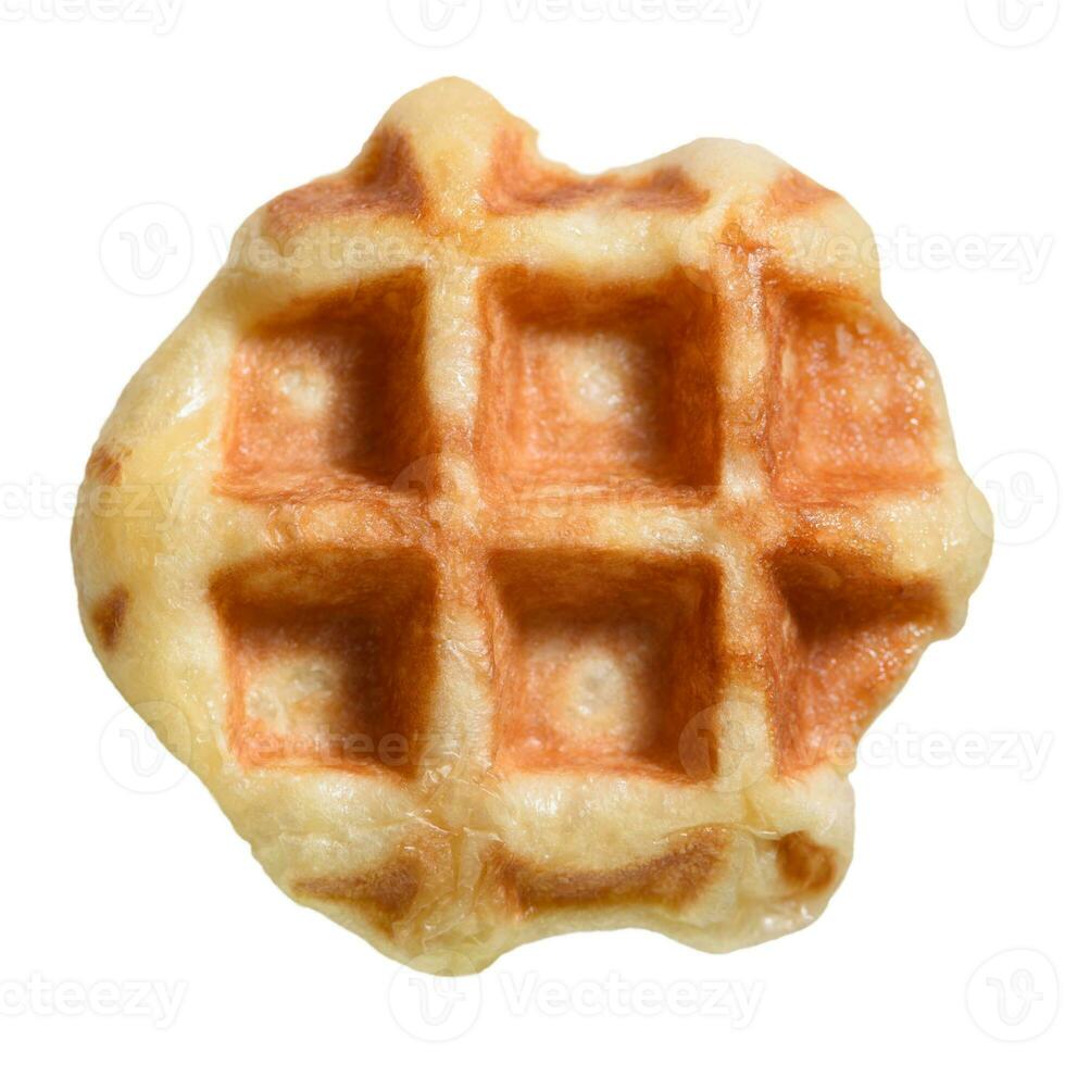 Waffles isolated on white background photo