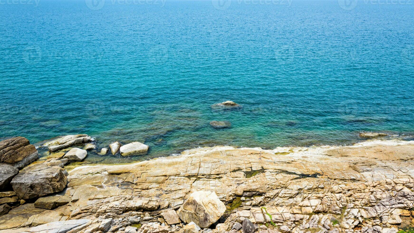 Rocks coastline and sea at Koh Samui photo