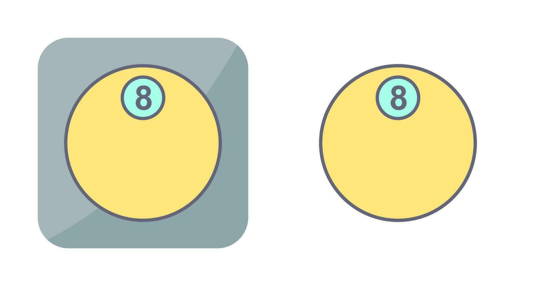 Unique Eight Ball Vector Icon