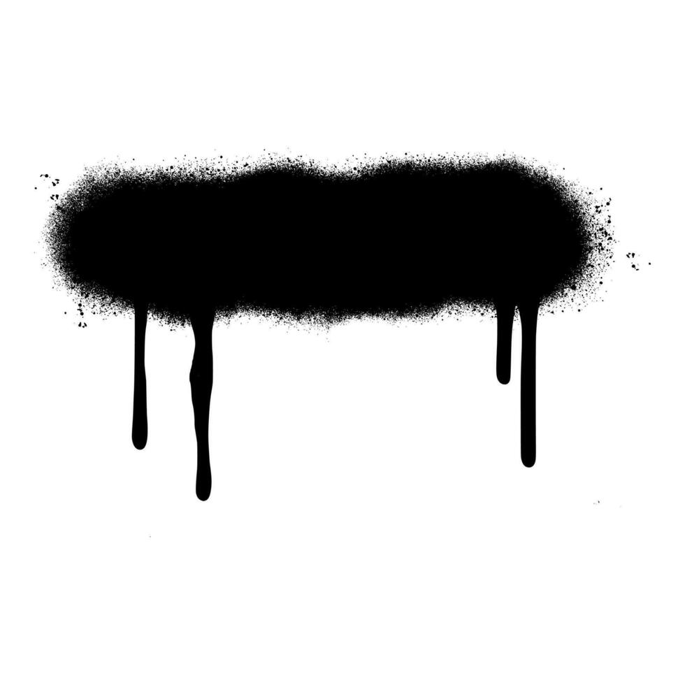 graffiti Spray painted Drips Black ink splatters isolated on white background. vector