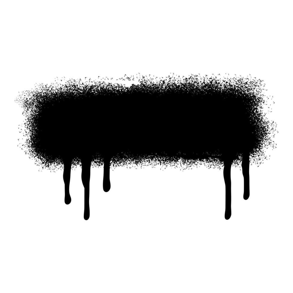 graffiti Spray painted Drips Black ink splatters isolated on white background. vector