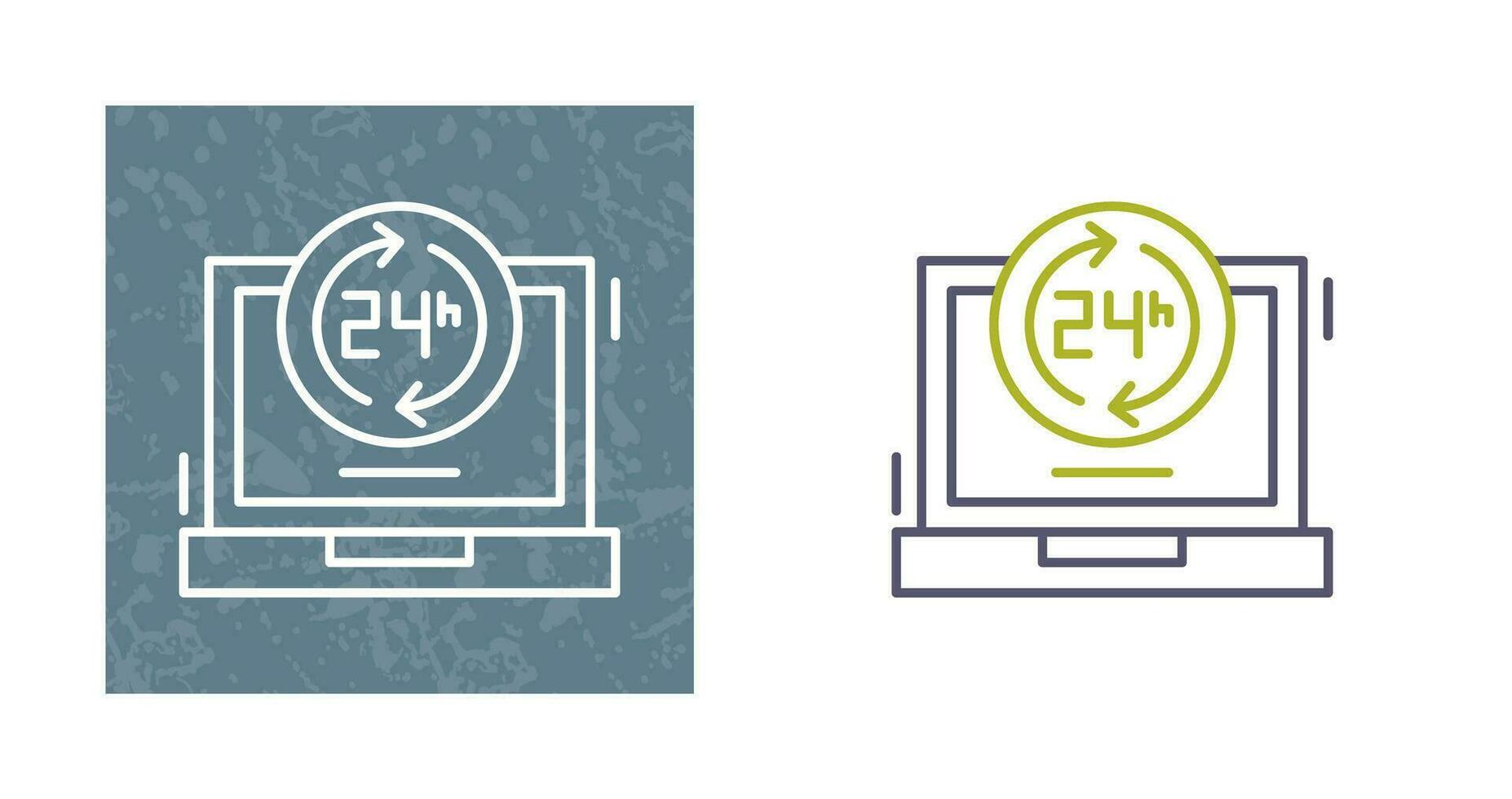 24 Hours Vector Icon
