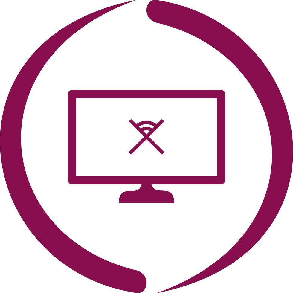 Unique Disconnected Network Vector Icon