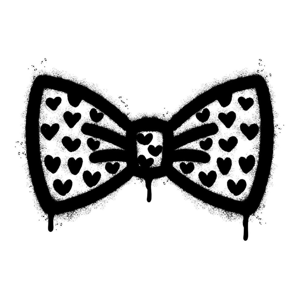 Spray Painted Graffiti Bow tie icon Sprayed isolated with a white background. vector