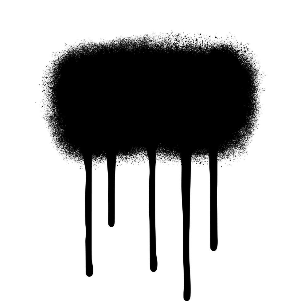 graffiti Spray painted Drips Black ink splatters isolated on white background. vector