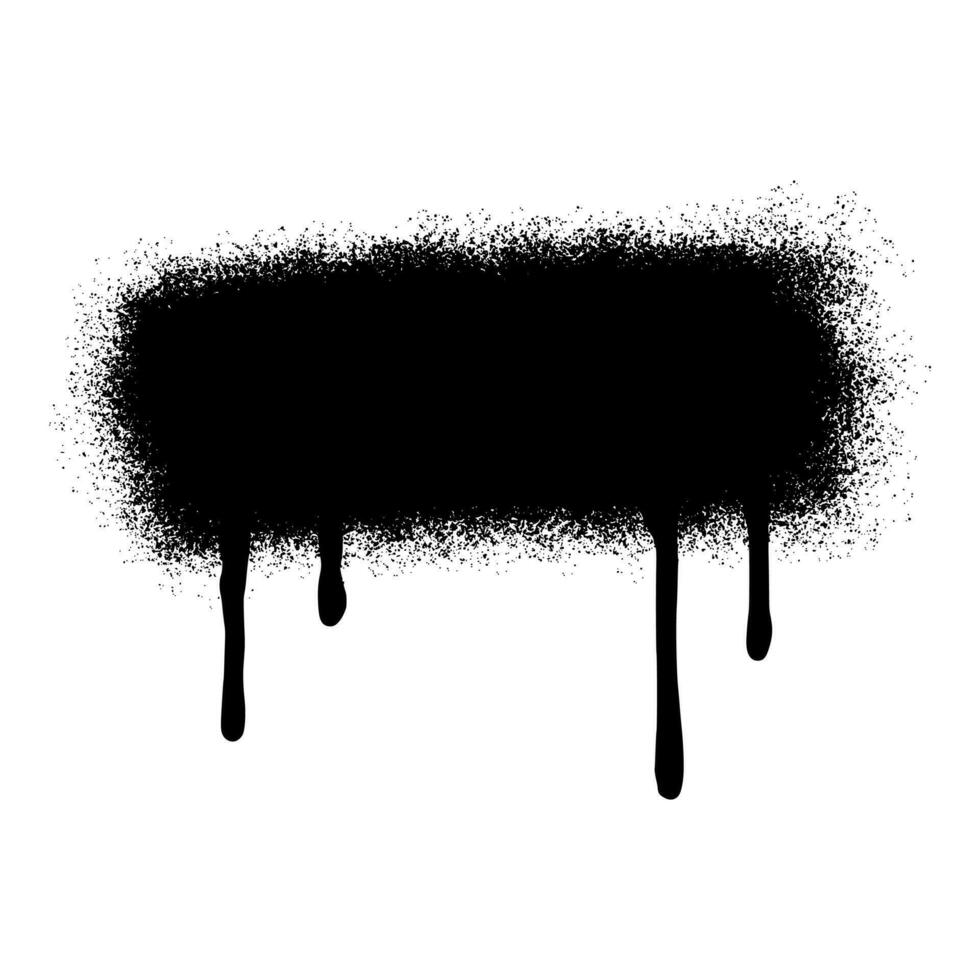 graffiti Spray painted Drips Black ink splatters isolated on white background. vector