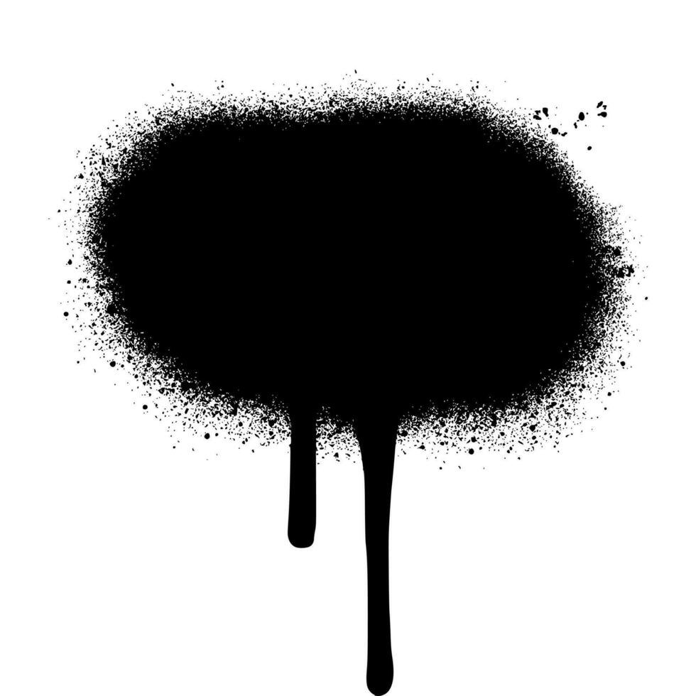 graffiti Spray painted Drips Black ink splatters isolated on white background. vector