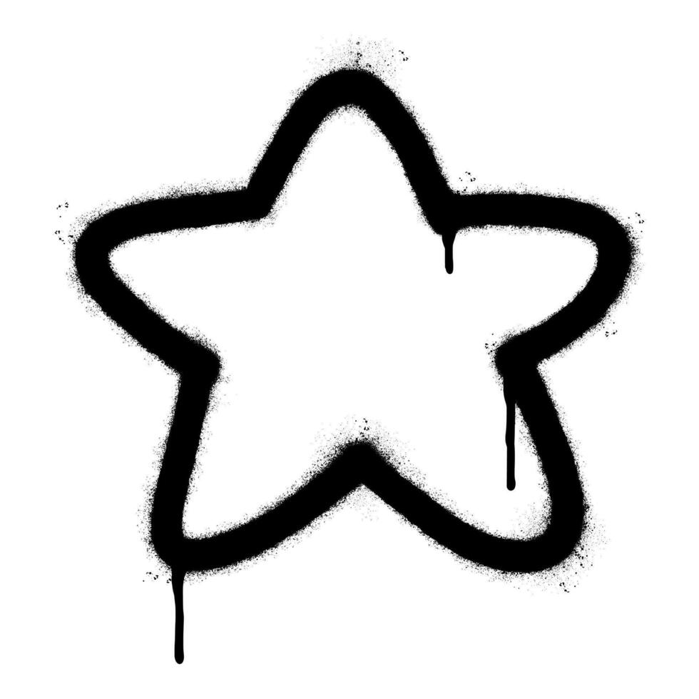 Spray Painted Graffiti star icon isolated on white background. vector illustration.