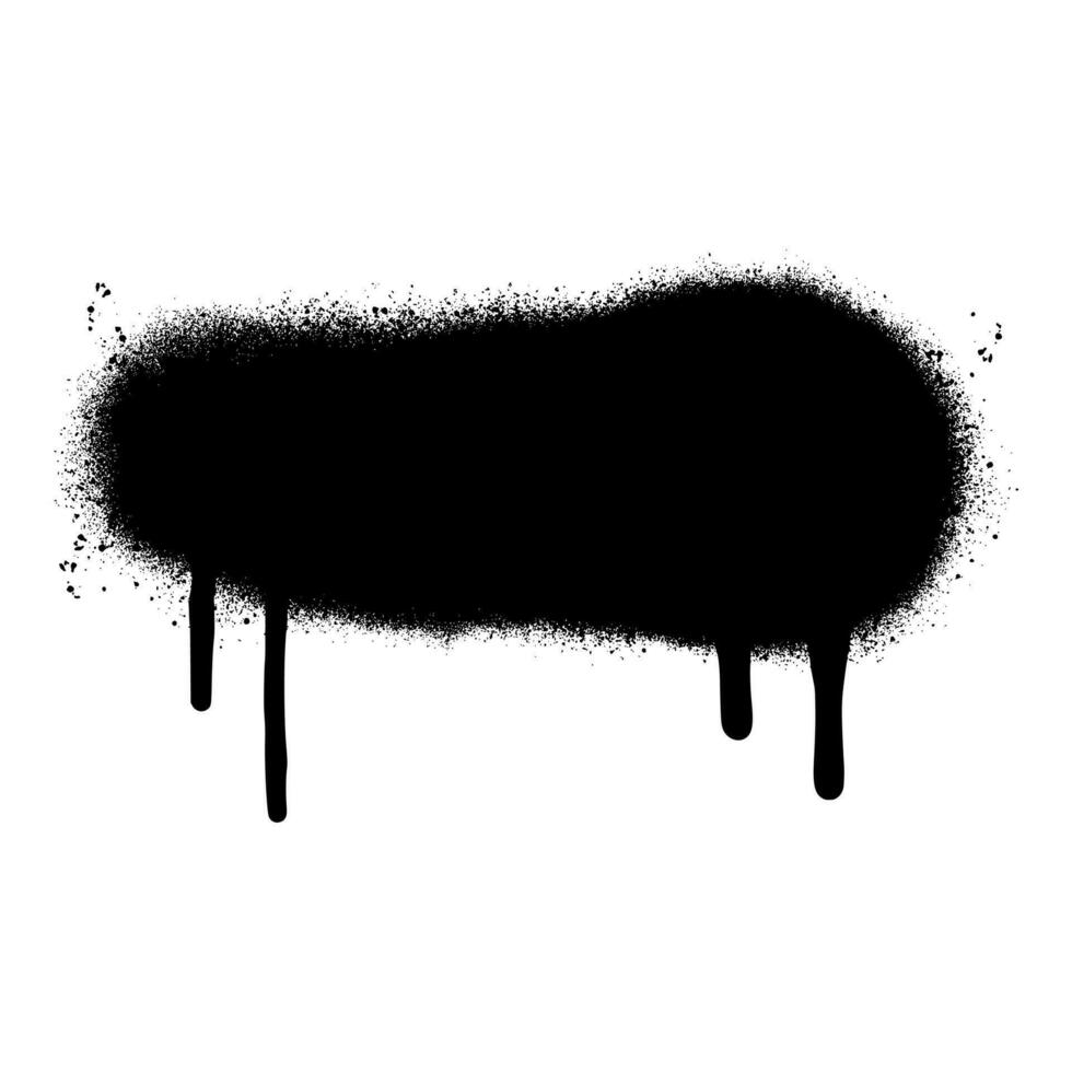 graffiti Spray painted Drips Black ink splatters isolated on white background. vector