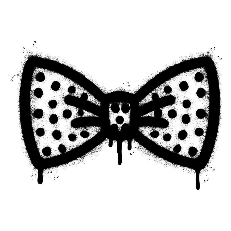 Spray Painted Graffiti Bow tie icon Sprayed isolated with a white background. vector
