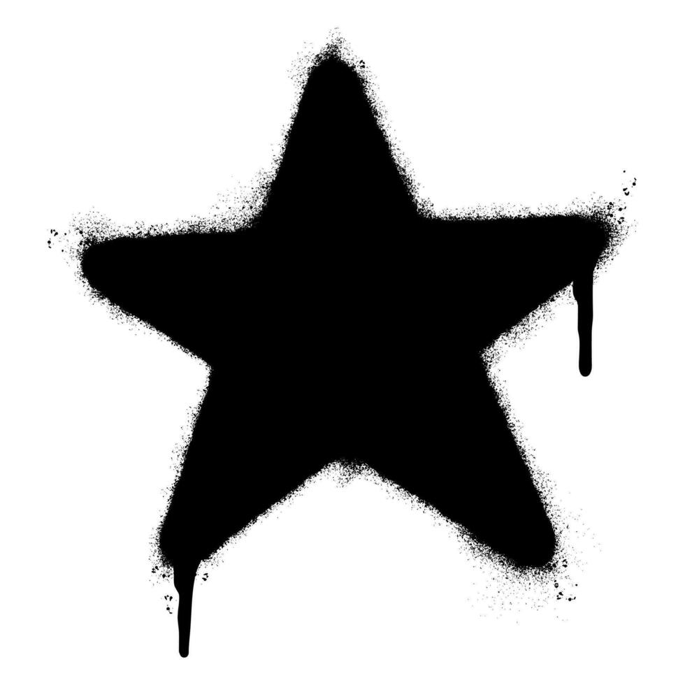 Spray Painted Graffiti star icon isolated on white background. vector illustration.