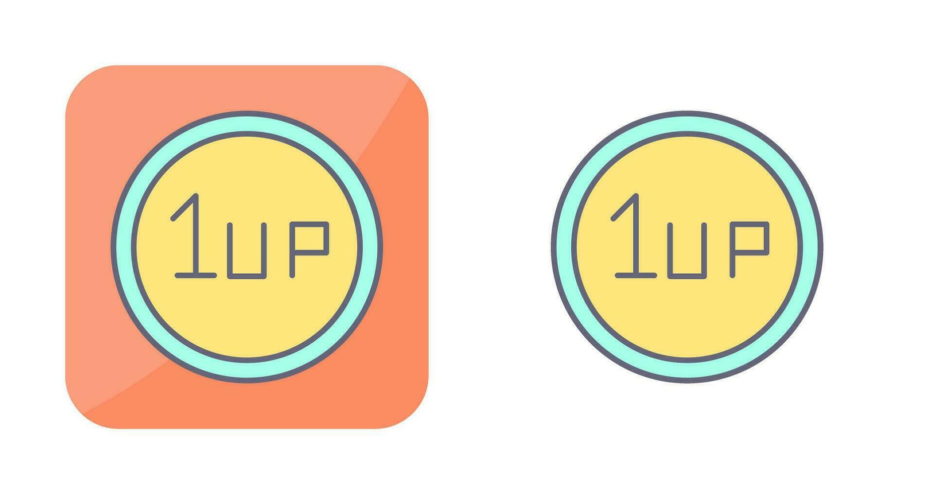 Unique 1UP Vector Icon