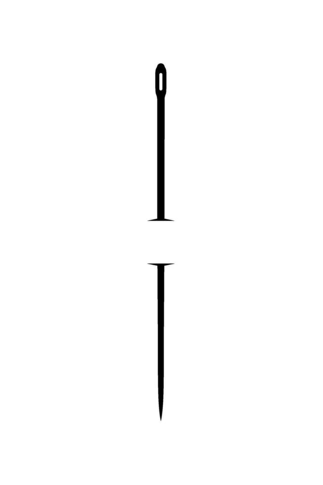 Needle Silhouette, can use for Art Illustration, Logo Gram, Logo Type, Pictogram, Website, Apps, or Graphic Design Element. Vector Illustration