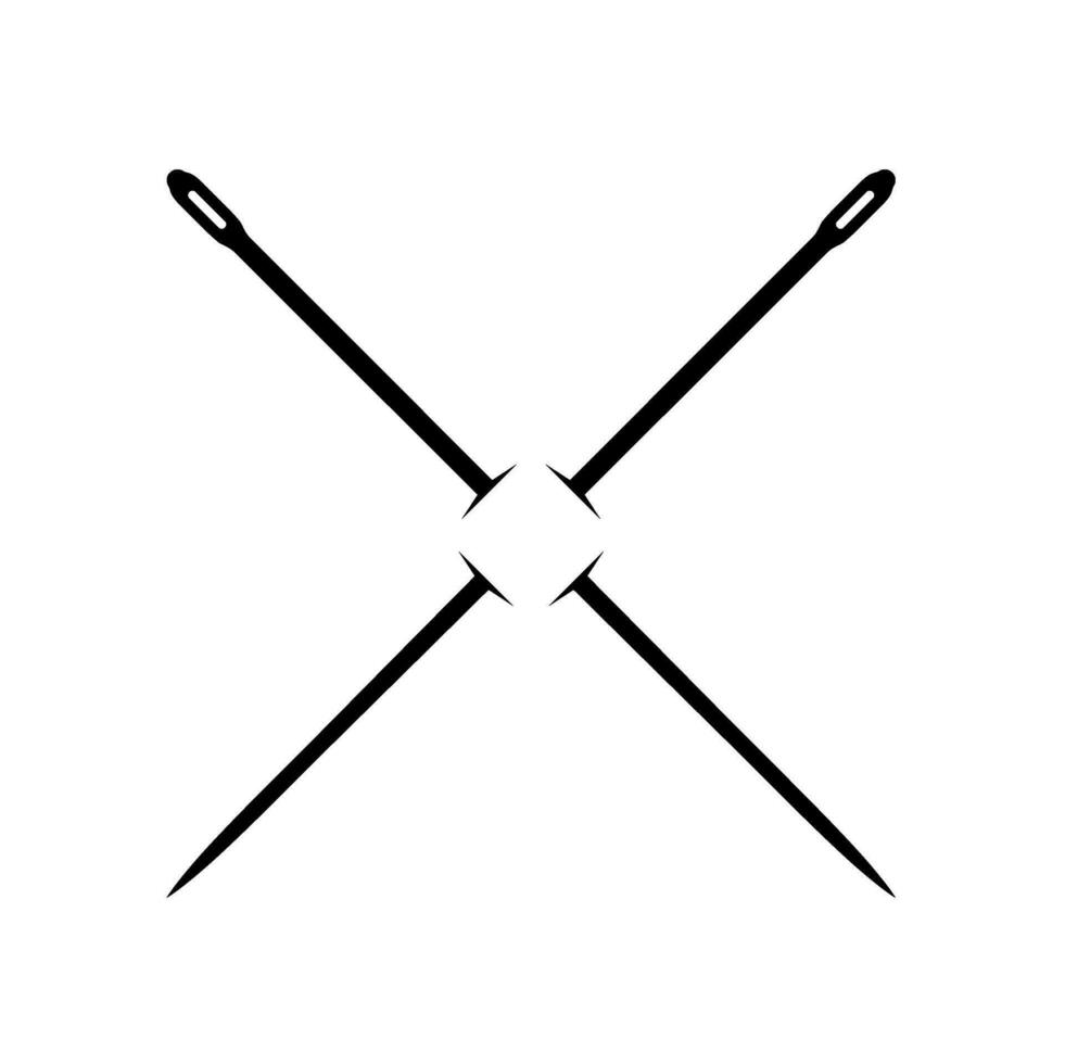 Needle Silhouette, can use for Art Illustration, Logo Gram, Logo Type, Pictogram, Website, Apps, or Graphic Design Element. Vector Illustration