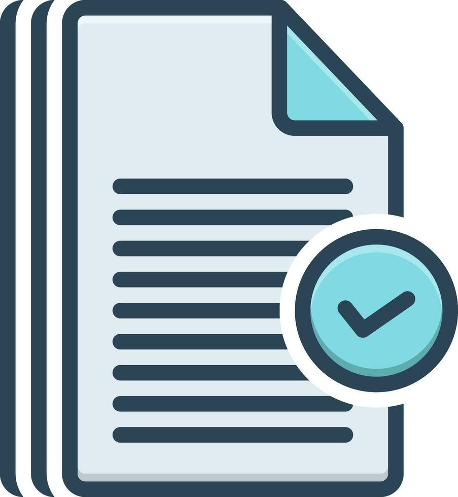color icon for validation vector