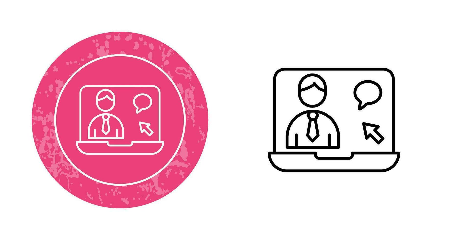 Online Interview Vector Icon