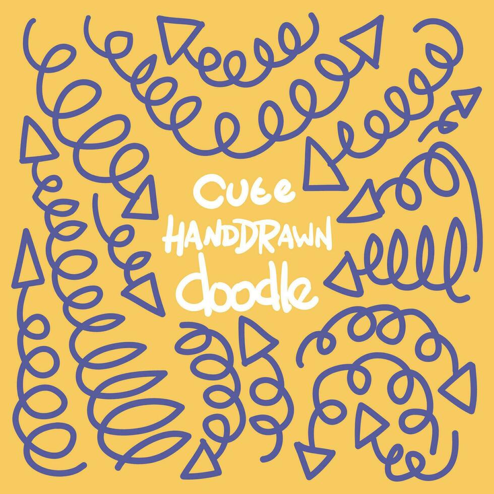 Cute Hand Drawn Doodle Sketchy Arrow Element vector