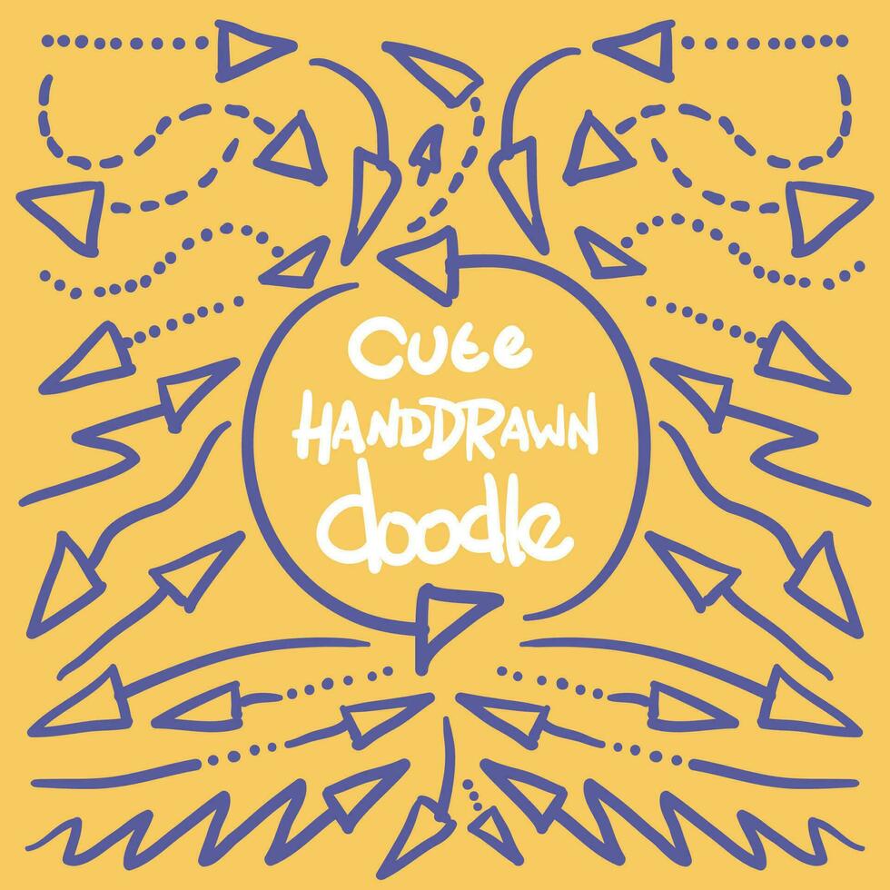Cute Hand Drawn Doodle Sketchy Arrow Element vector
