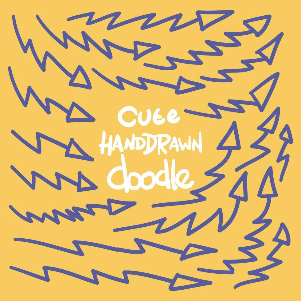 Cute Hand Drawn Doodle Sketchy Arrow Element vector