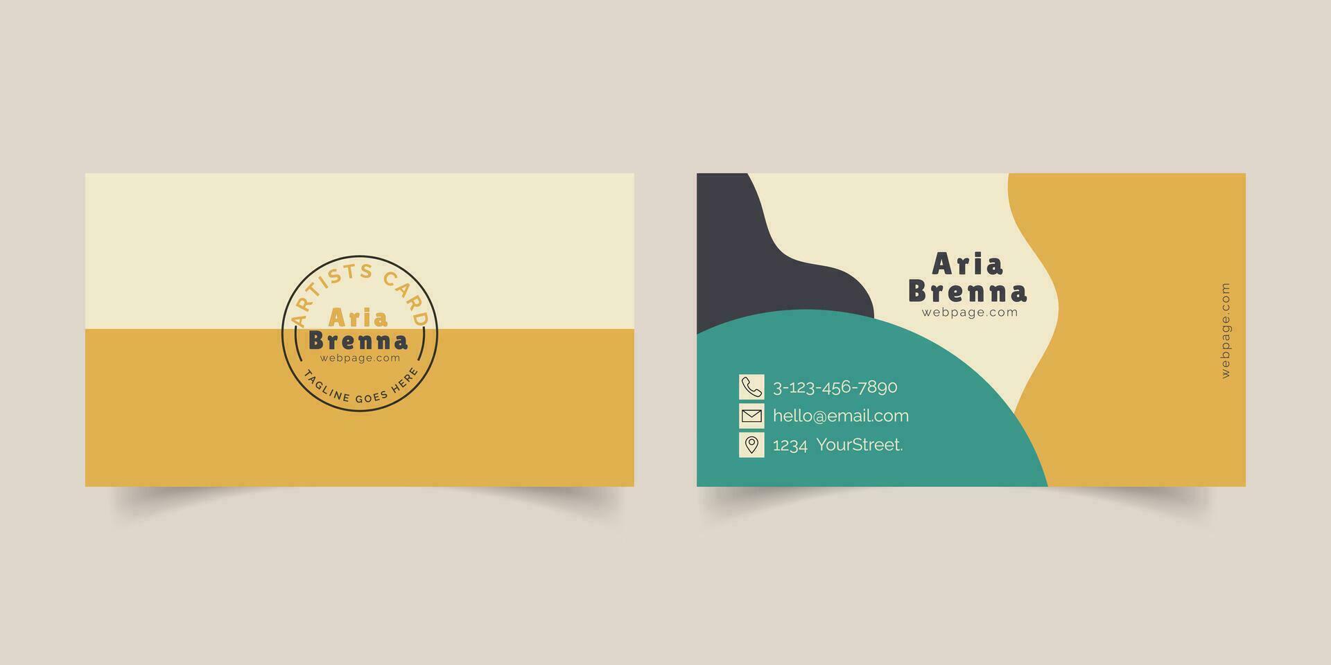 Abstract Business card Elegant Template Design vector