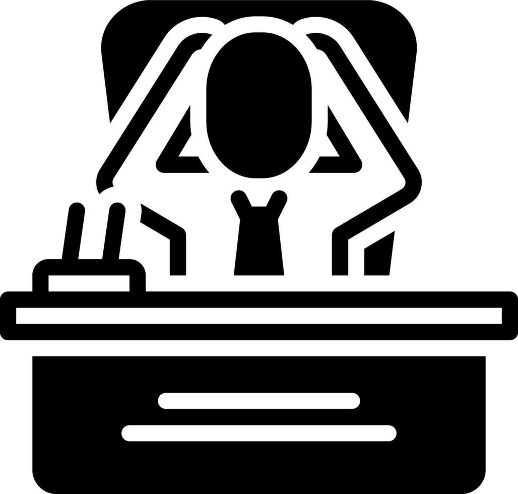 solid icon for boss vector