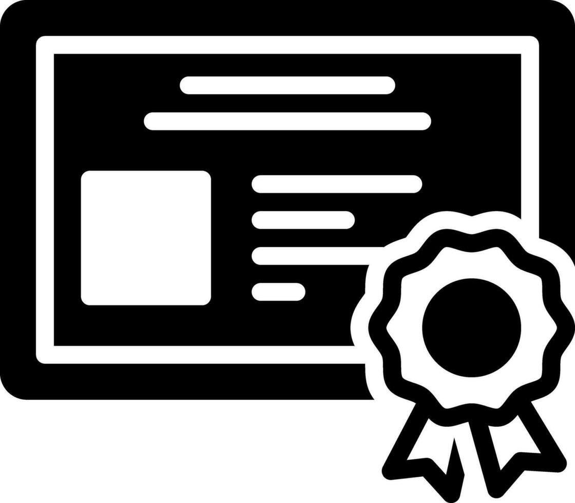 sólido icono para mérito vector