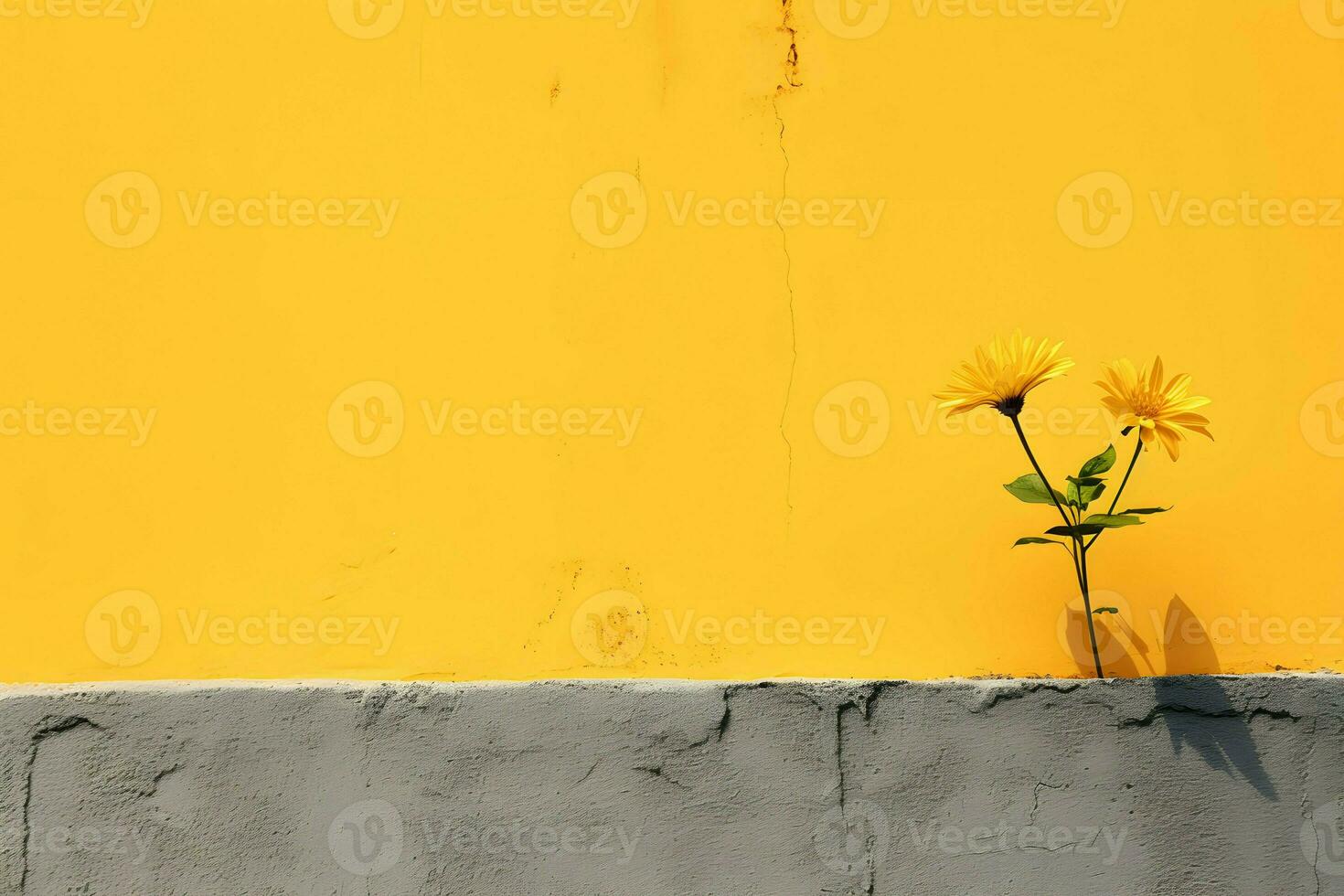 flat wall background and flower photo